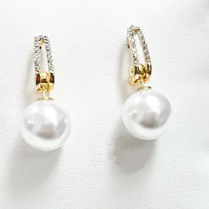 Katana - Rhinestone & Pearl Statement Earrings