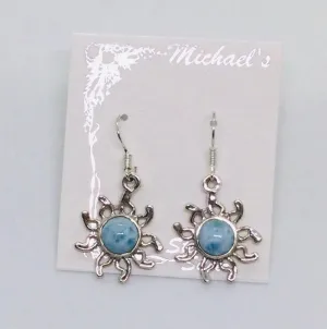 Larimar Sun Earrings