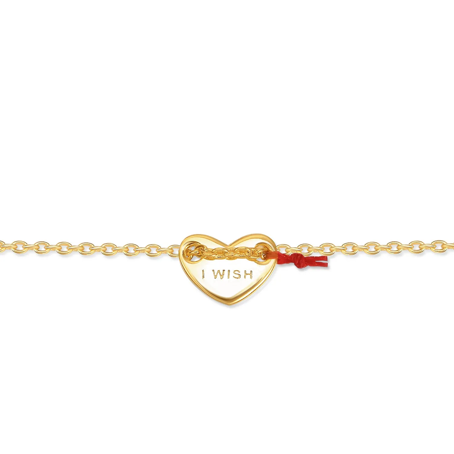 Le Loup " I Wish"  Gold Heart Bracelets