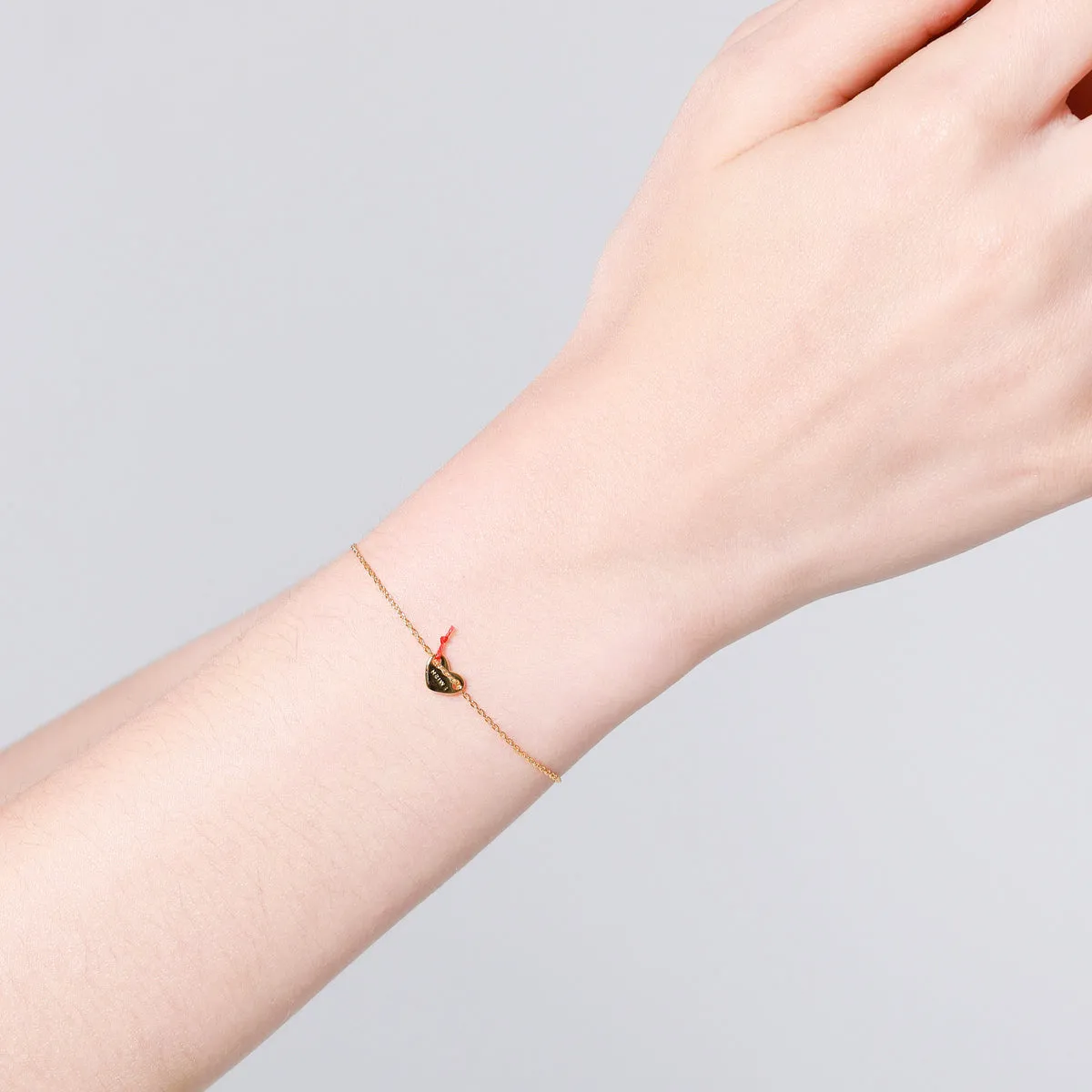 Le Loup " I Wish"  Gold Heart Bracelets