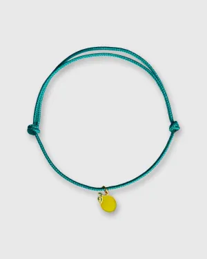 Lemon Charm Bracelet in Gold/Assorted Color Cord