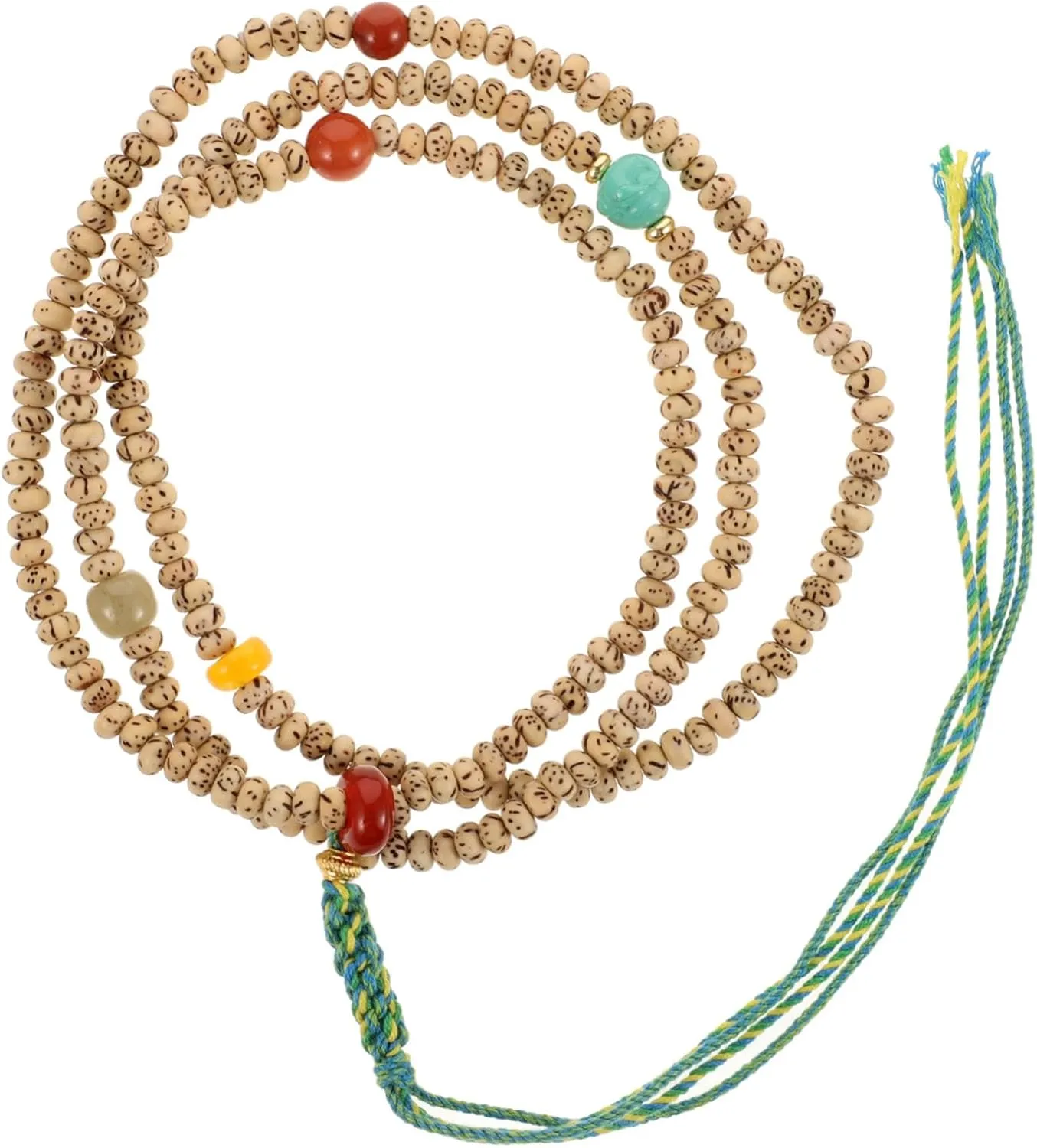 LIFKOME Wooden Beaded Bracelet Buddhist Prayer Beads for Women Fashion Accessory