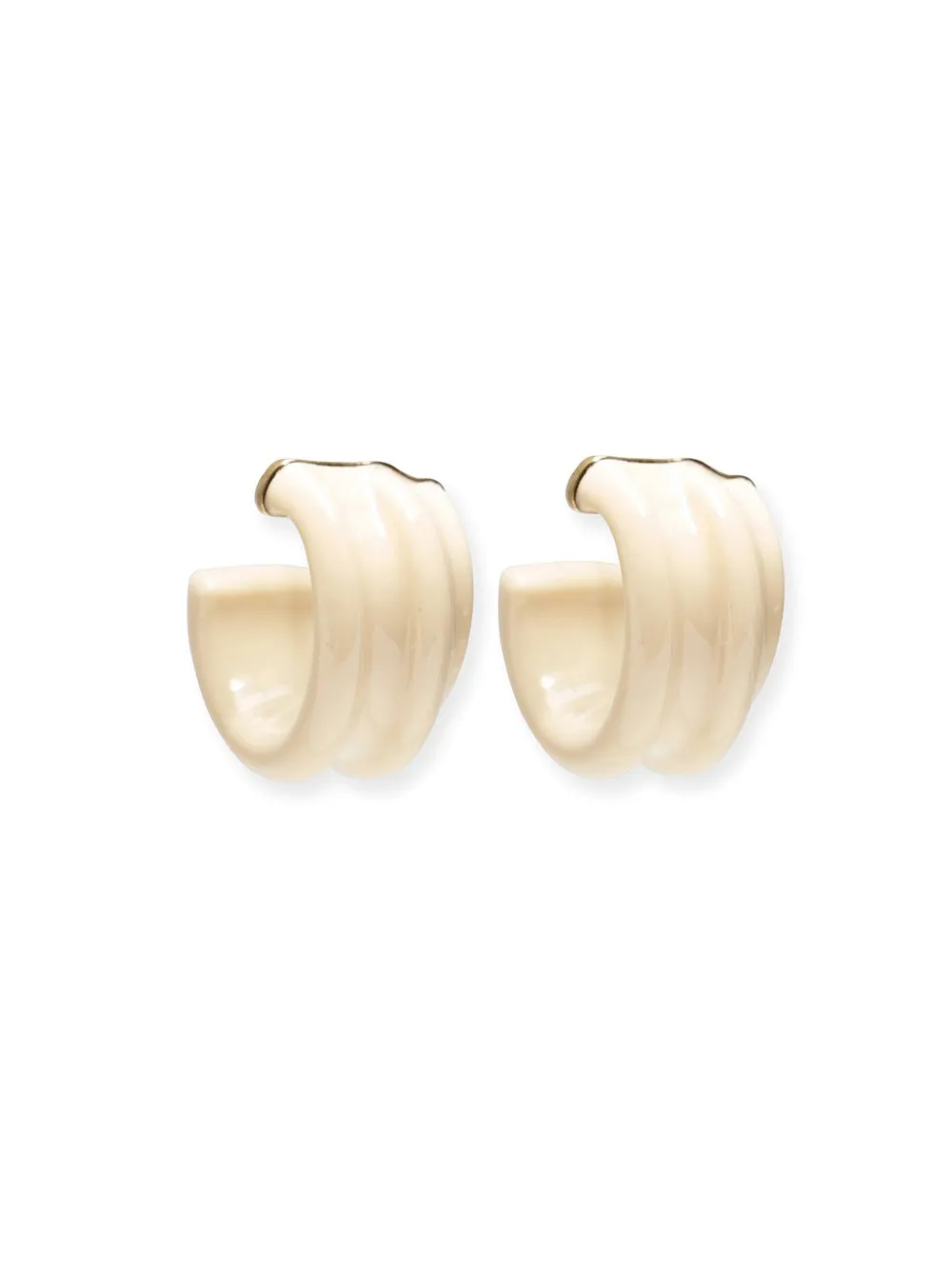 Lizzie Fortunato Sculpted Hoops in Cloud