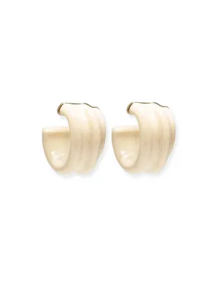 Lizzie Fortunato Sculpted Hoops in Cloud