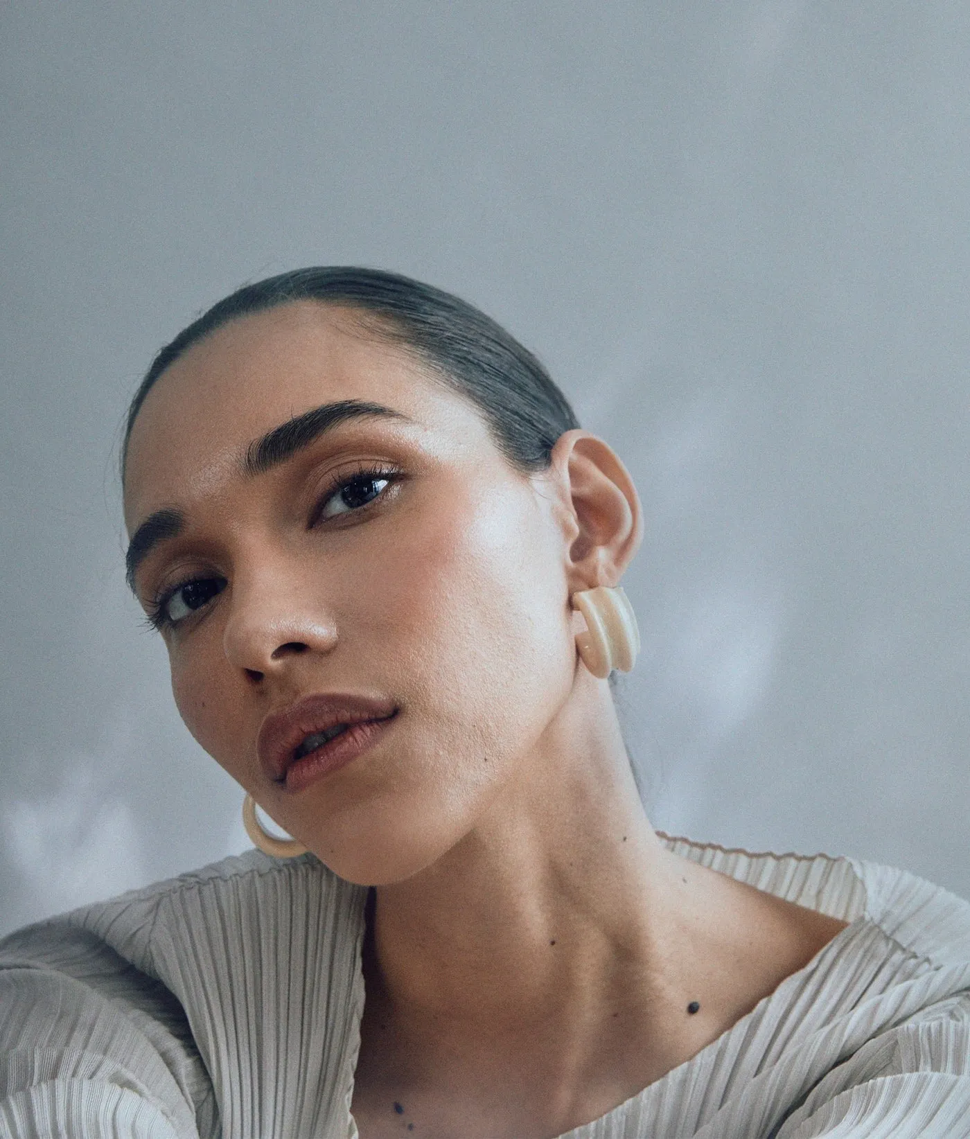 Lizzie Fortunato Sculpted Hoops in Cloud