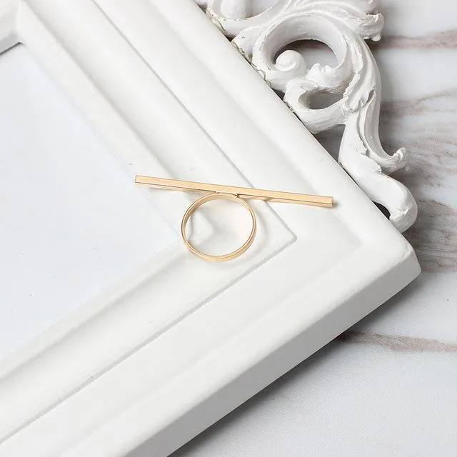 Long Bar Minimalist Ring