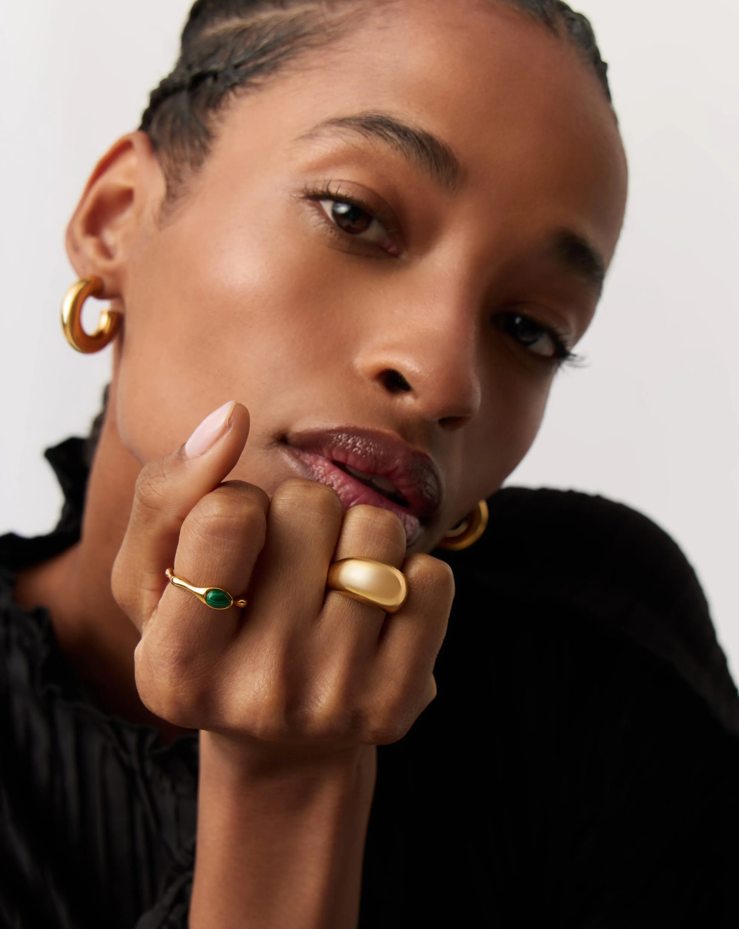 Magma Gemstone Stacking Ring | 18ct Recycled Gold Vermeil on Recycled Sterling Silver