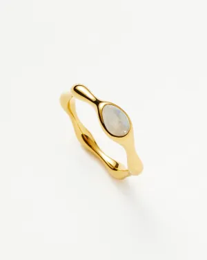Magma Gemstone Stacking Ring | 18ct Recycled Gold Vermeil on Recycled Sterling Silver