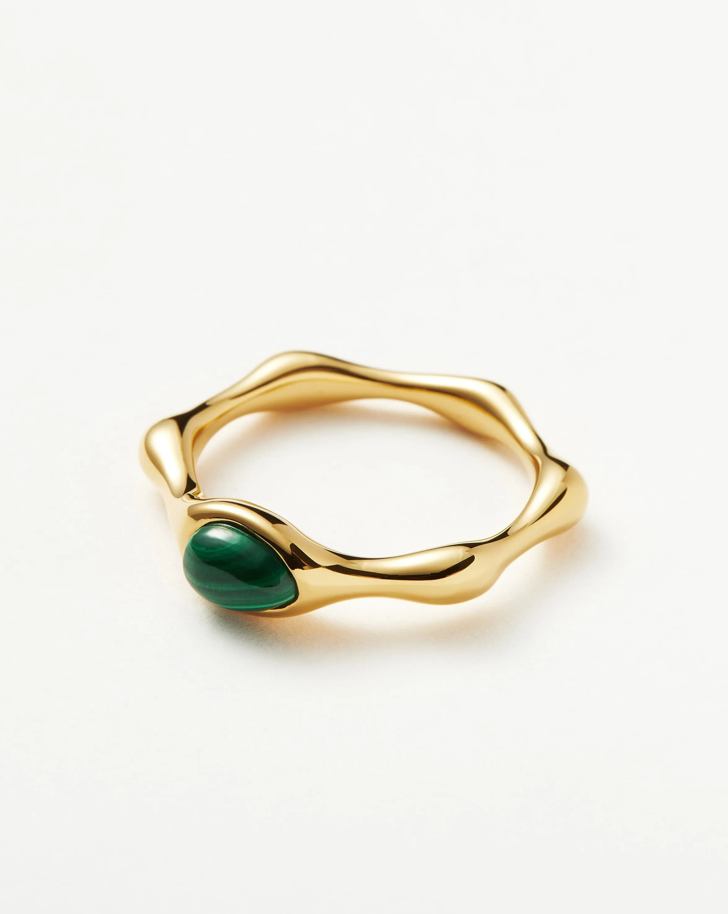Magma Gemstone Stacking Ring | 18ct Recycled Gold Vermeil on Recycled Sterling Silver