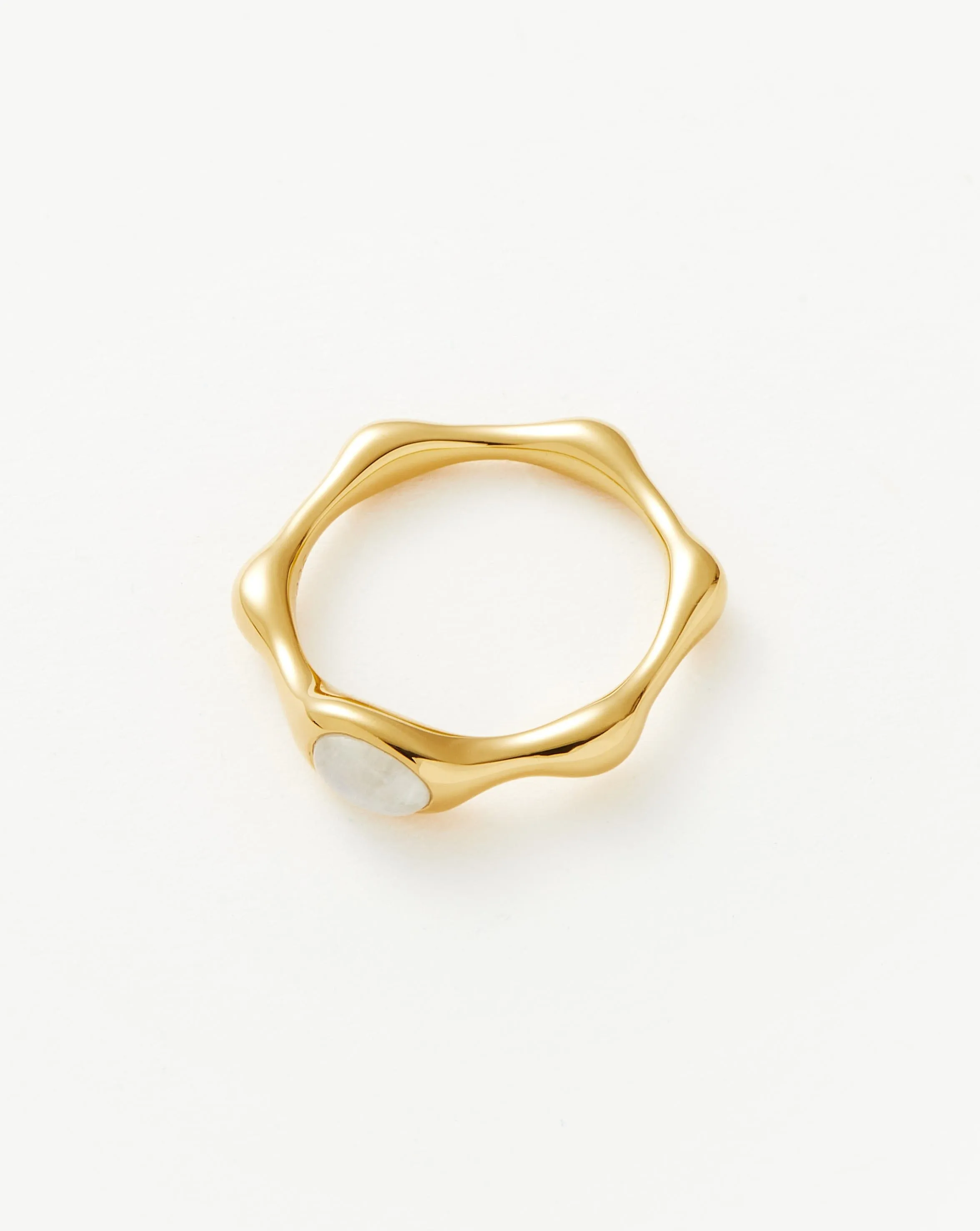Magma Gemstone Stacking Ring | 18ct Recycled Gold Vermeil on Recycled Sterling Silver