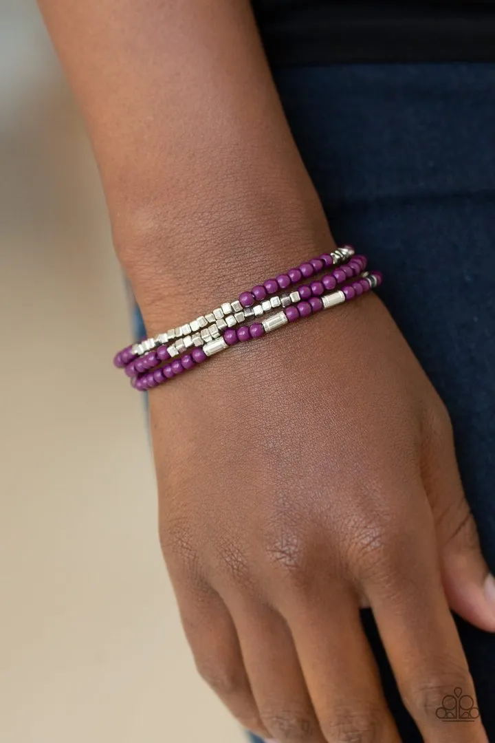 Micro Beading - Purple Bracelet