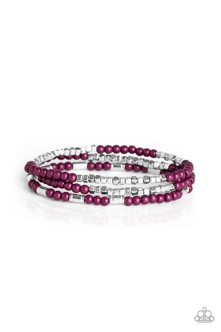Micro Beading - Purple Bracelet