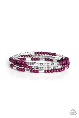 Micro Beading - Purple Bracelet