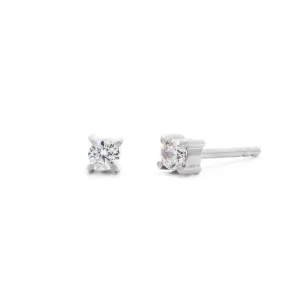 Mini Studs - Silver & C.Z.