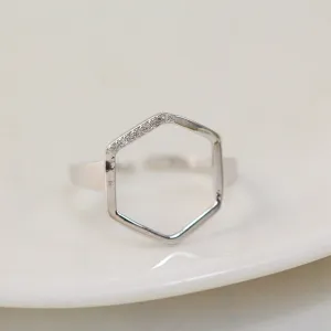 Minimalist Hexagon Ring