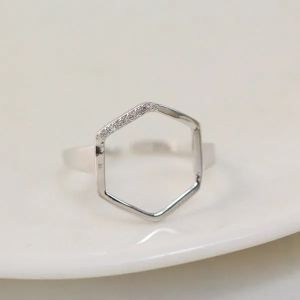 Minimalist Hexagon Ring