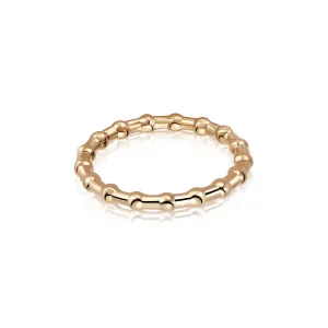 Modern Bobble Stacking Ring 18ct Gold Plate