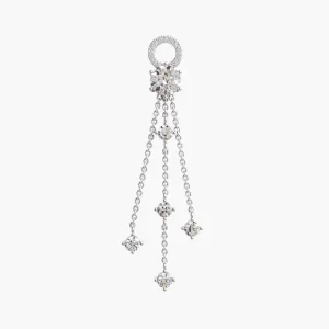 Moissanite Cascade Charm Silver