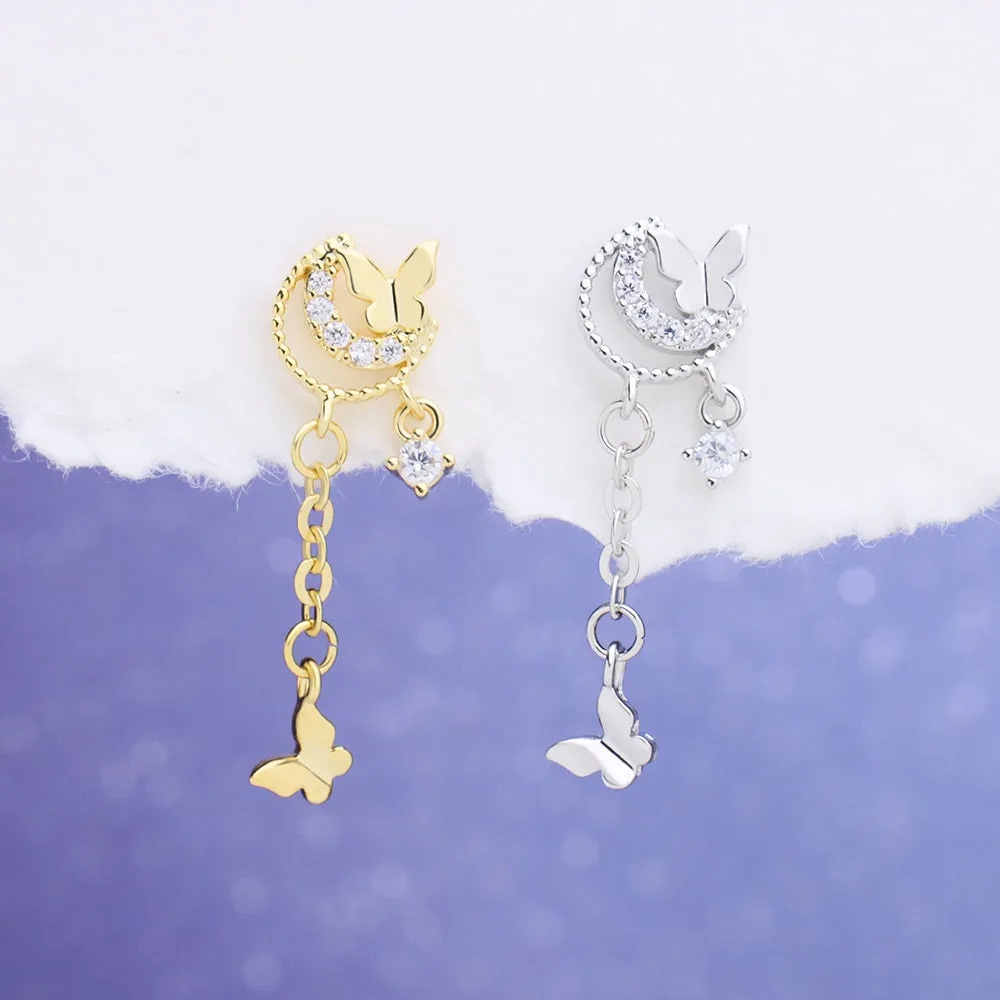 Moon Butterfly Flatback Chain