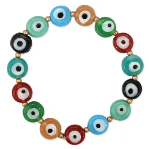 Multi Evil Eye Bead Stretch Bracelet