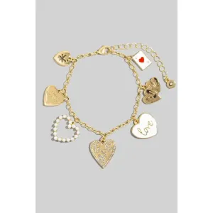 Multi Heart Charm Bracelet