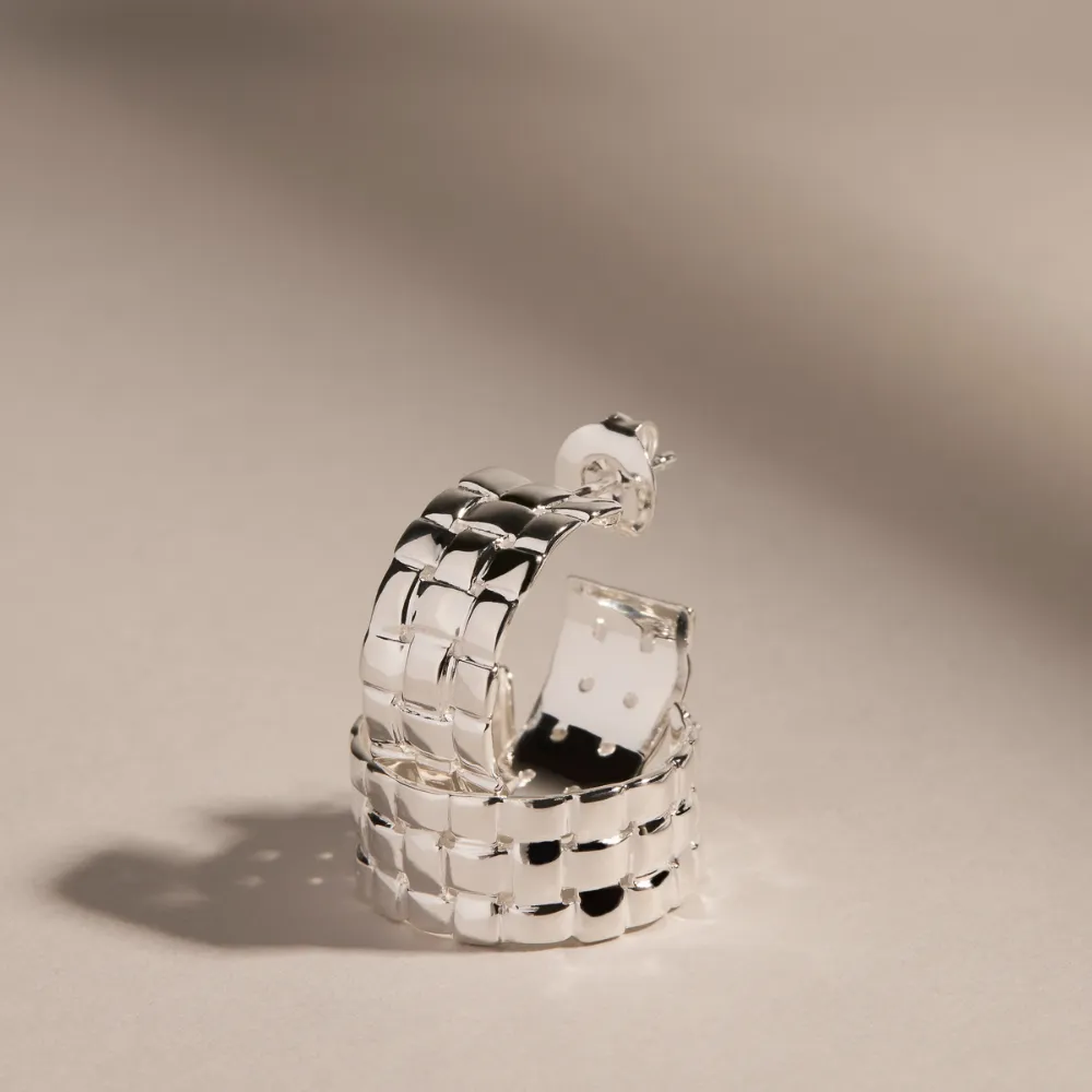 Najo Weave Stud Hoop Earring