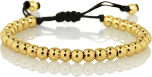 namana Metal Beads Bracelet for Men. Beaded Bracelets for Men on Adjustable Black Cord. Elegant Mens Bracelets with Metal Beads. Stylish Mens Jewelry with Gift Box