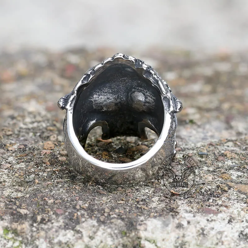 Native Indian Chiefs Skull Stainless Steel Ring