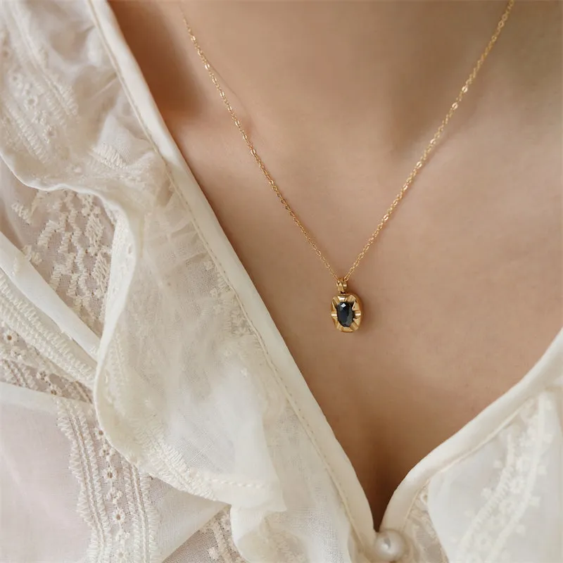 Natural Pearl Pendant Layering Necklace