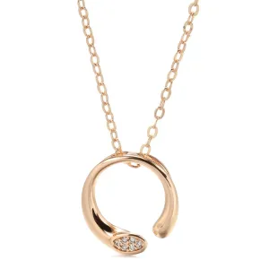 Natural Zircon Necklace For Women 585 Rose Gold Bridal Wedding Necklace