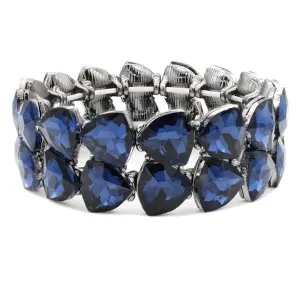 Navy Blue Stretchy Gemstone Bracelet