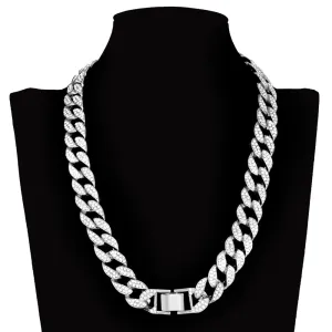 Necklace Chain Cuban Link Trendy Gold Silver Color Pendant Necklaces