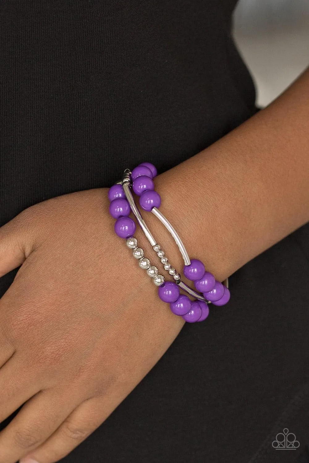 New Adventures - Purple Bracelet-Paparazzi