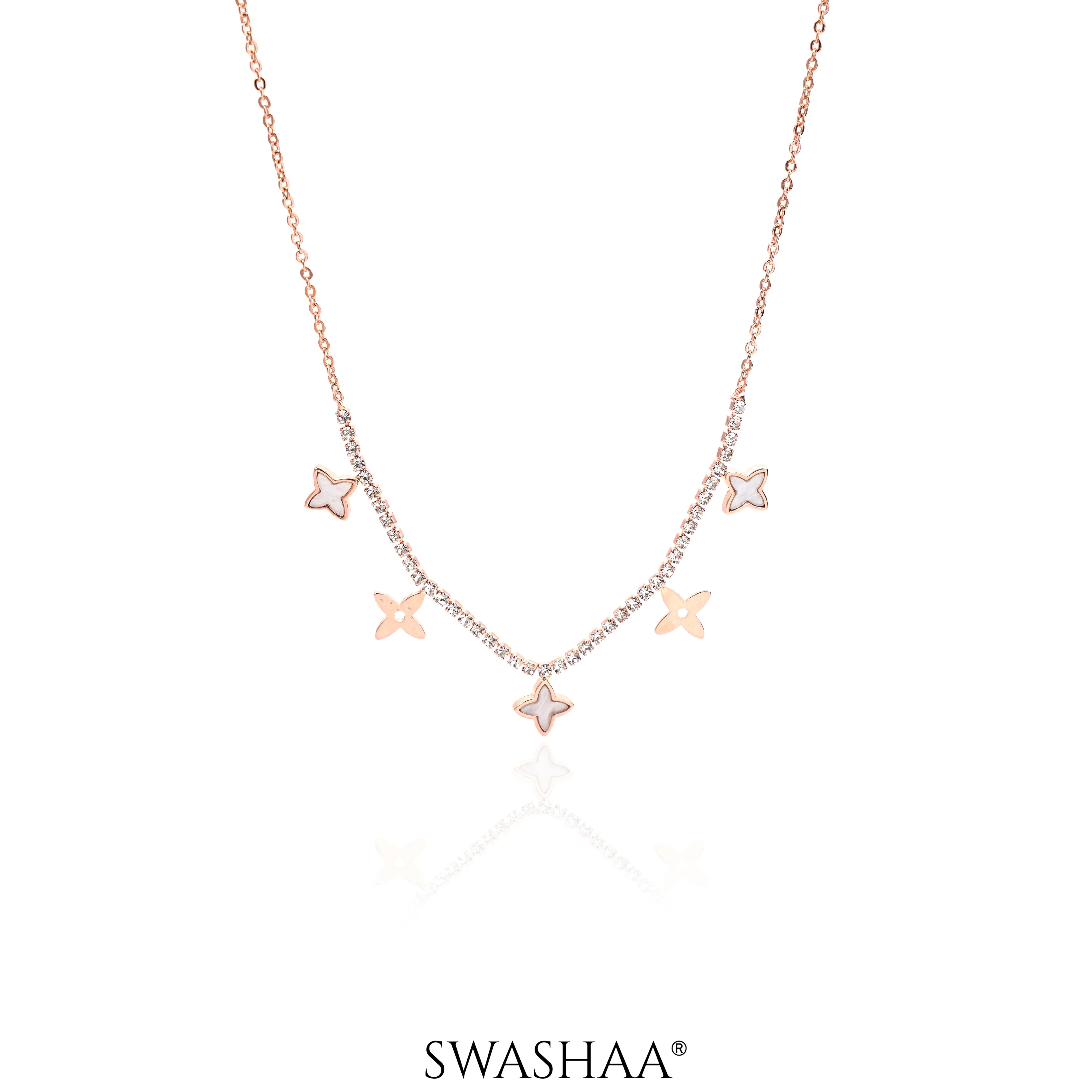 Nova Clover Rosegold Plated Choker