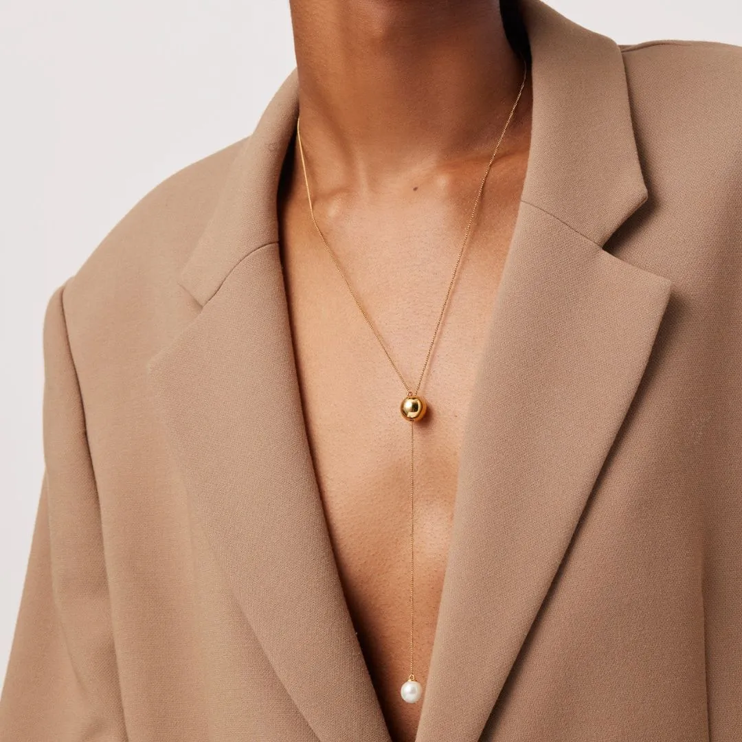 Nova Convertible Lariat Necklace (Gold)