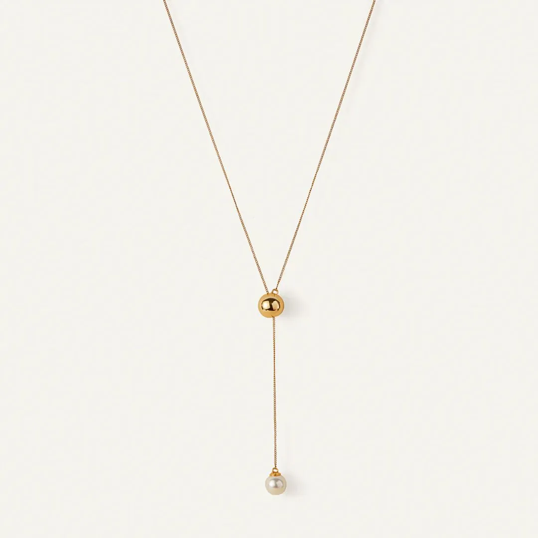 Nova Convertible Lariat Necklace (Gold)