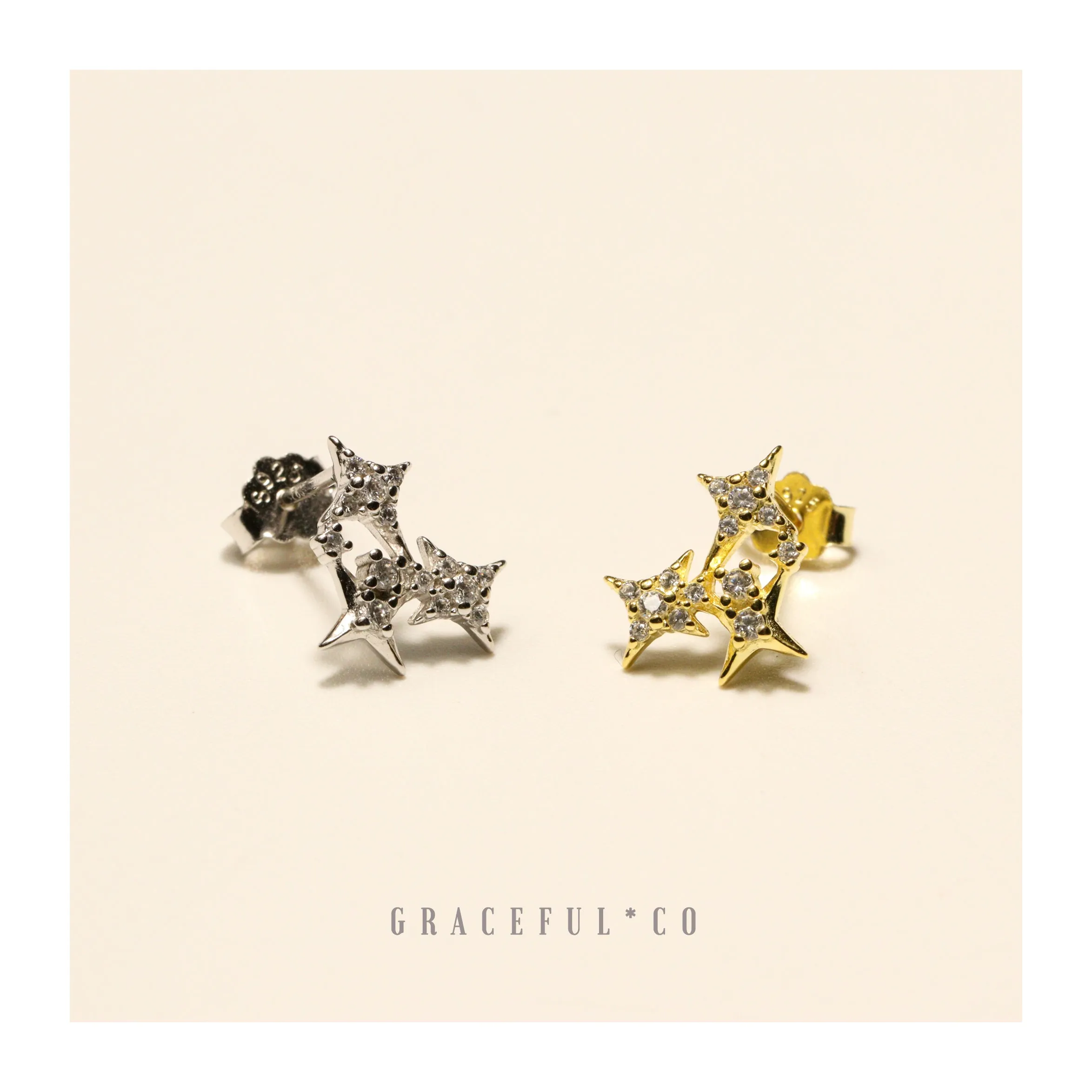 Nova Sparkling Stars Stud Earrings