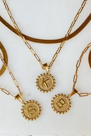 Original Double Chain Initial Necklace Prepack