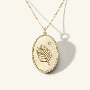 Palm Leaf Token Necklace