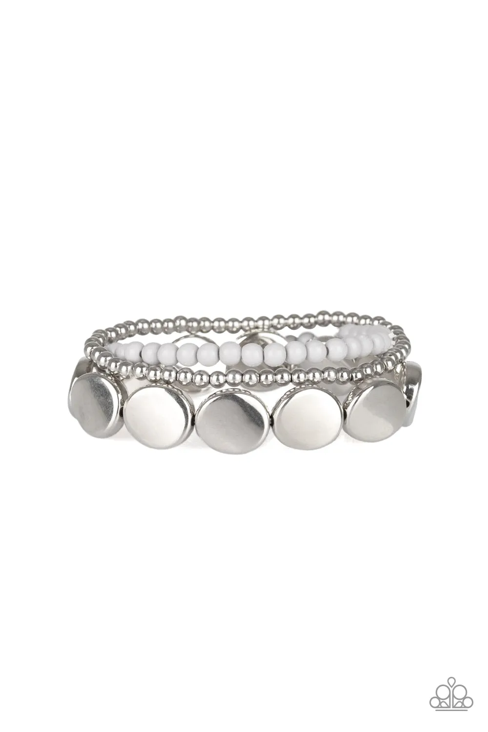 Paparazzi Beyond The Basics Silver Stretch Bracelet