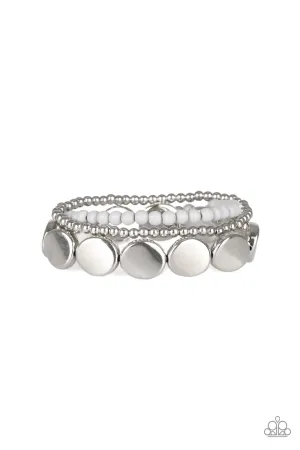 Paparazzi Beyond The Basics Silver Stretch Bracelet