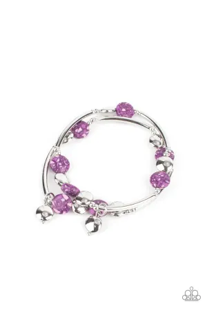 Paparazzi Terrazzo Territory Purple Stretch Bracelet - P9SE-PRXX-159XX