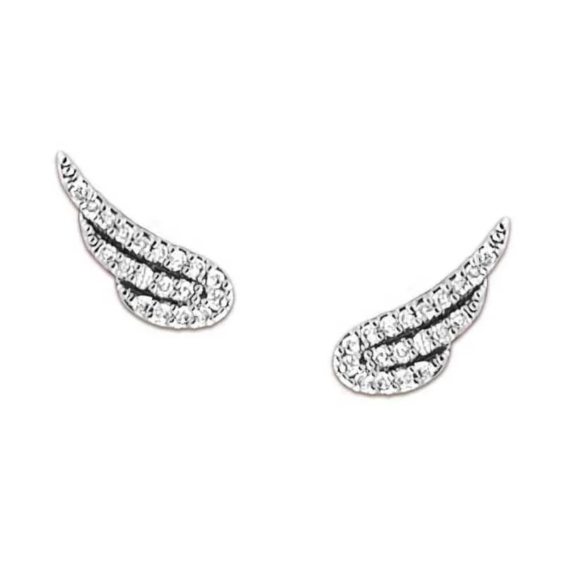 Pavé Wings Stud Earrings