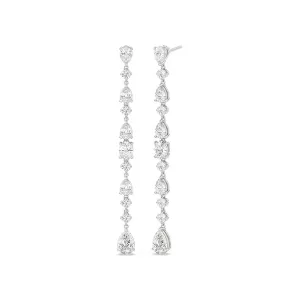 Pear and Oval Sparkling Dangler Earrings