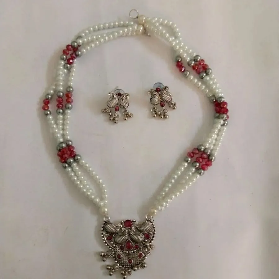 Pearls Beaded Chain Jewelry Set