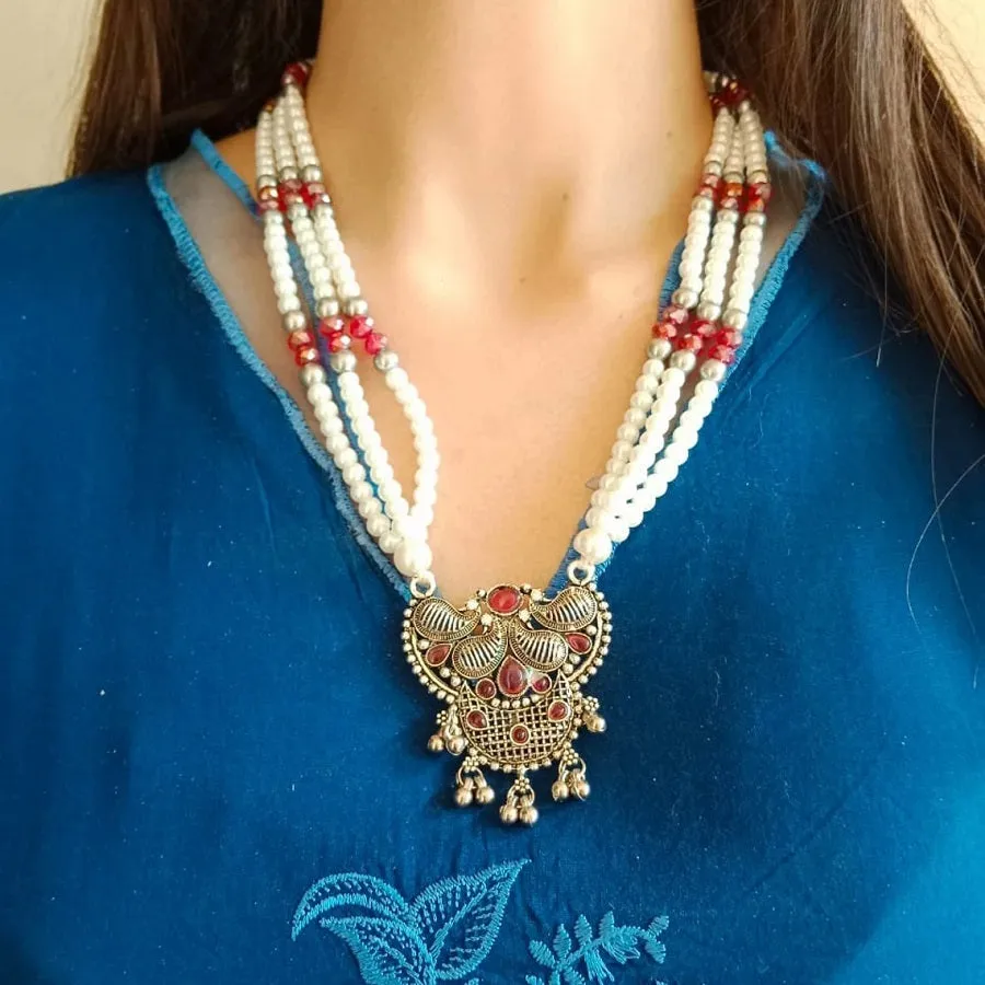 Pearls Beaded Chain Jewelry Set