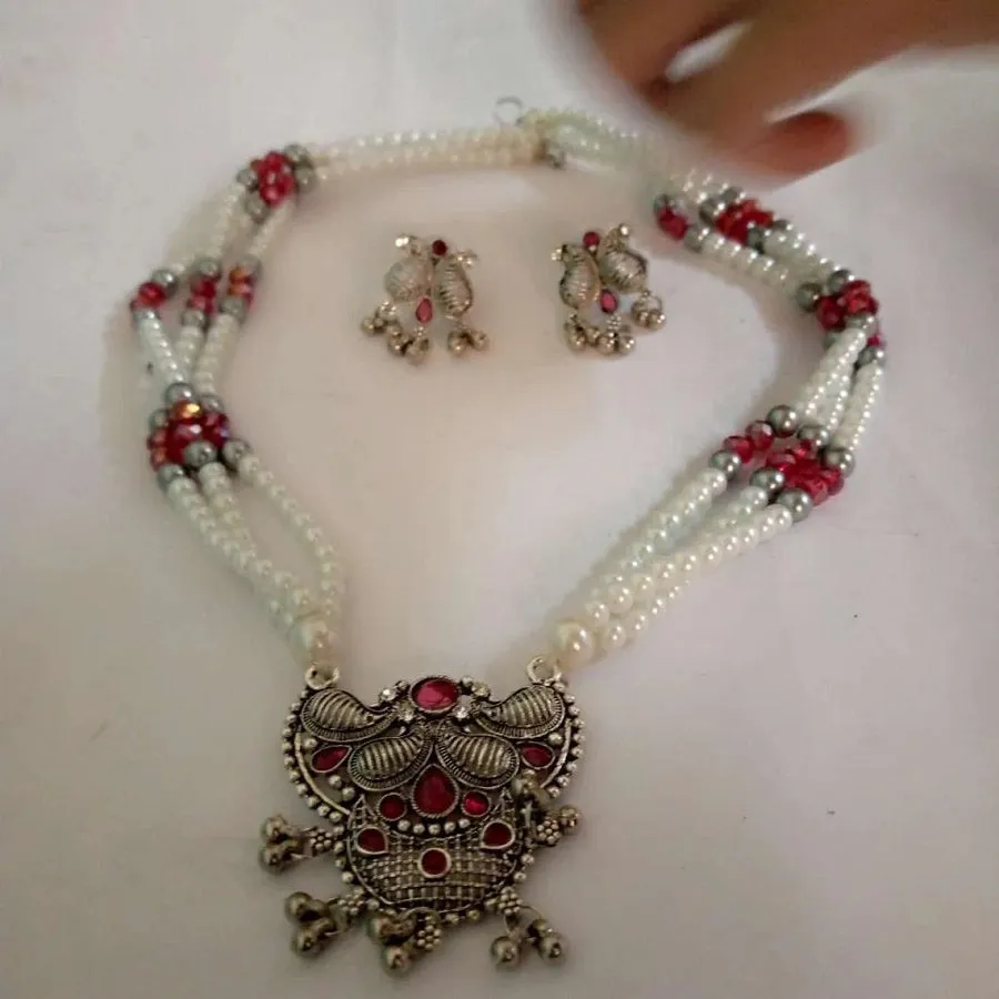 Pearls Beaded Chain Jewelry Set