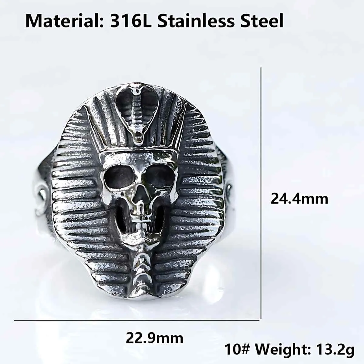 Pharaoh Skull Ring
