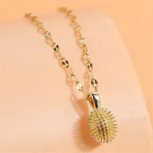 Pinecone Whisper: Korean Copper Pendant