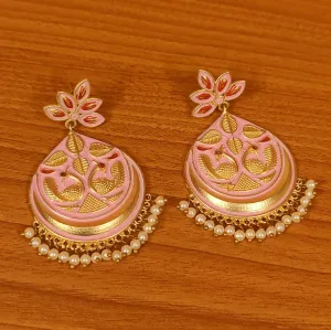 PINK MEENAKARI MATT FINISH CHAANDBAALI